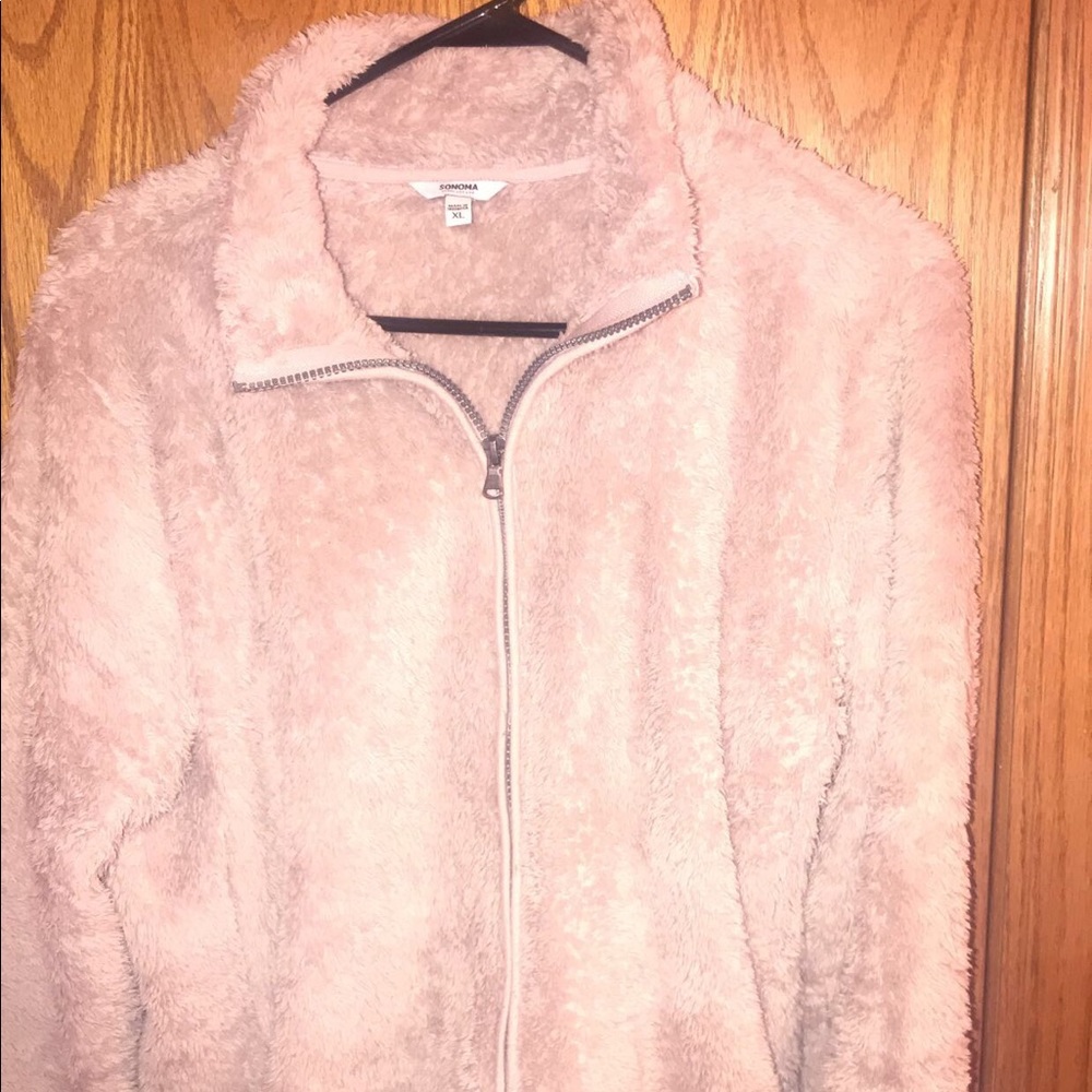 Blush sherpa spring jacket